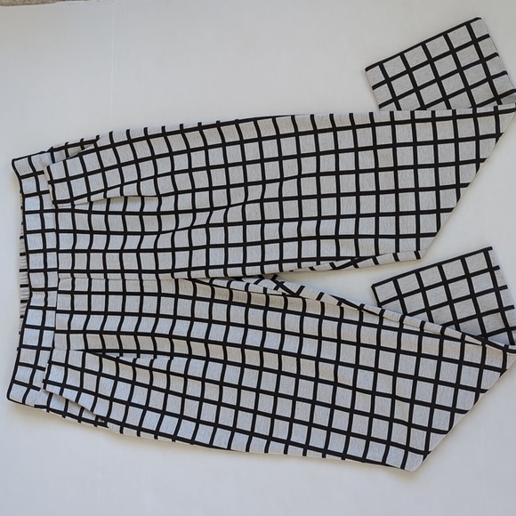 Monroe & Main Square Pleated Pull On Pants LARGE Black Gray Pockets - Picture 1 of 14